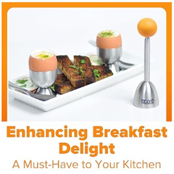 Egg Topper Cutter Set, Stainless Steel Egg Cracker Tool & Egg Shell Opener - Picture 4 of 5